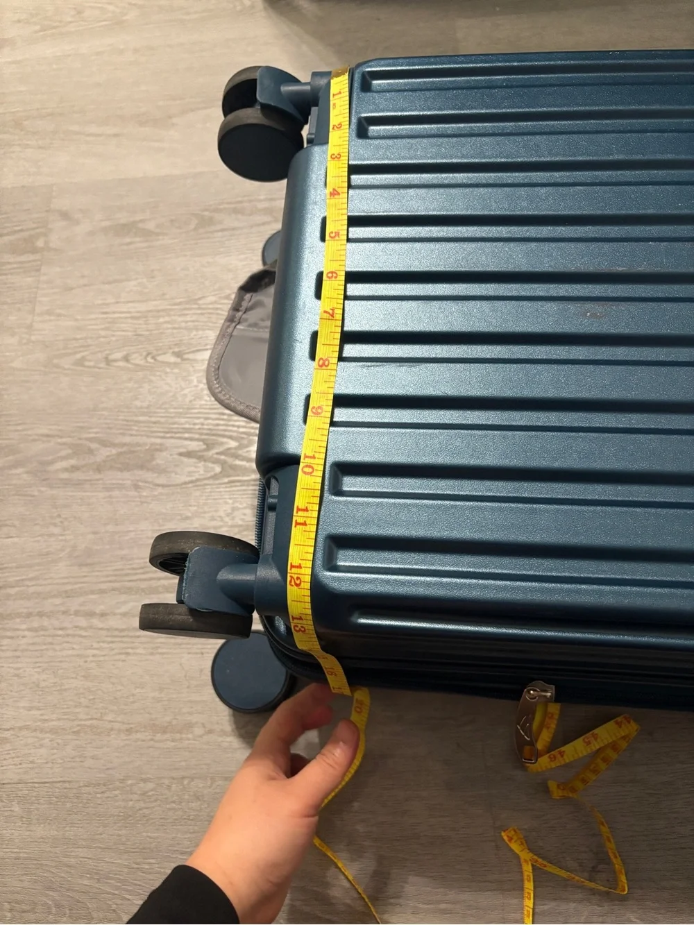 Navy Blue Soft-Side carry on and Hard-Shell Luggage checking - Travel Set